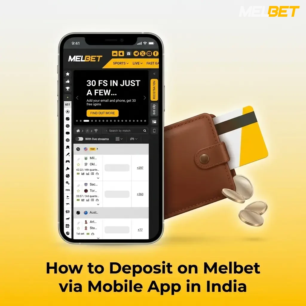 Melbet mobile app deposit steps in India showing UPI, PhonePe, Google Pay, and crypto payment options