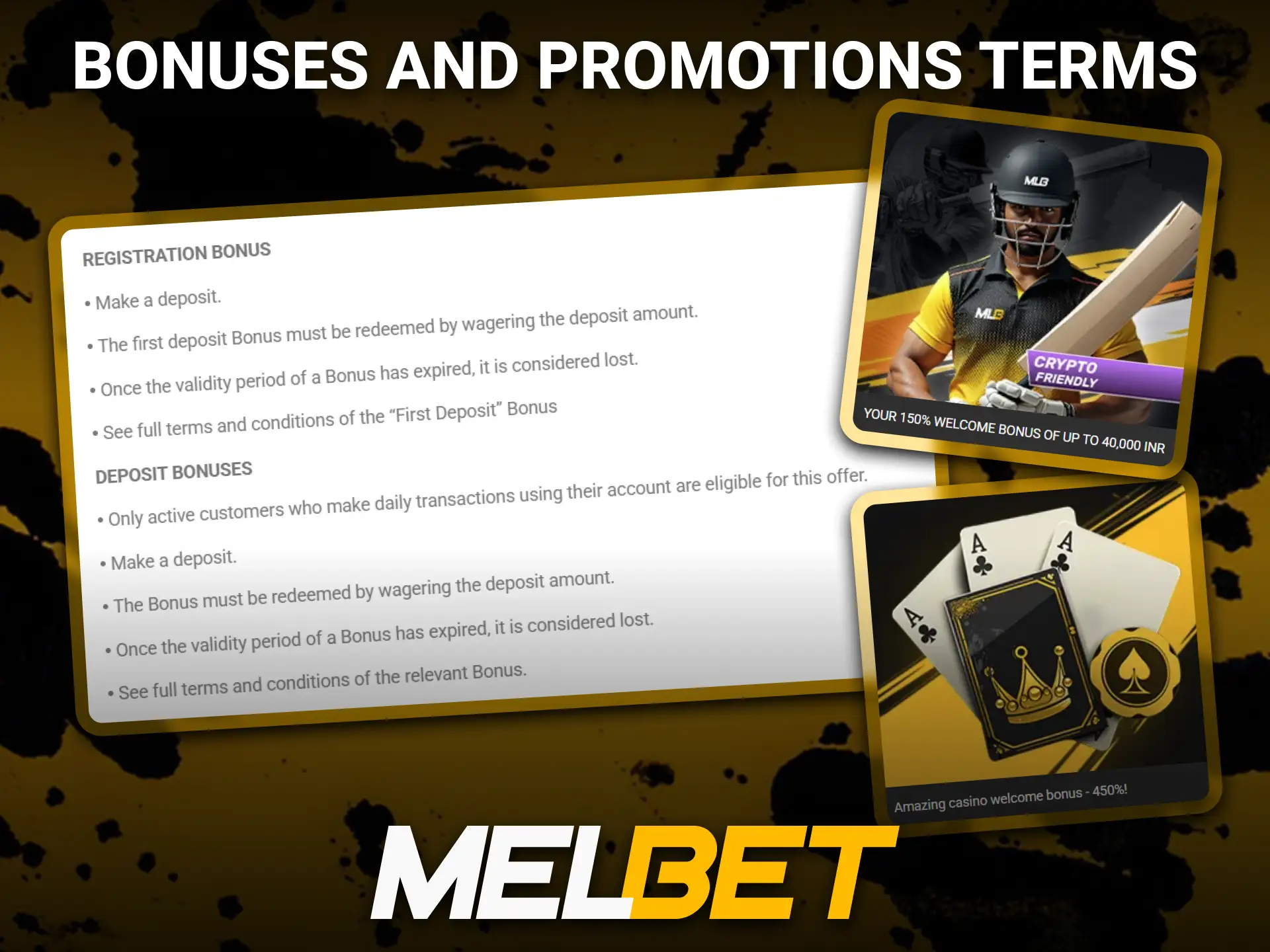 Review the bonus terms and conditions before claiming offers on Melbet.