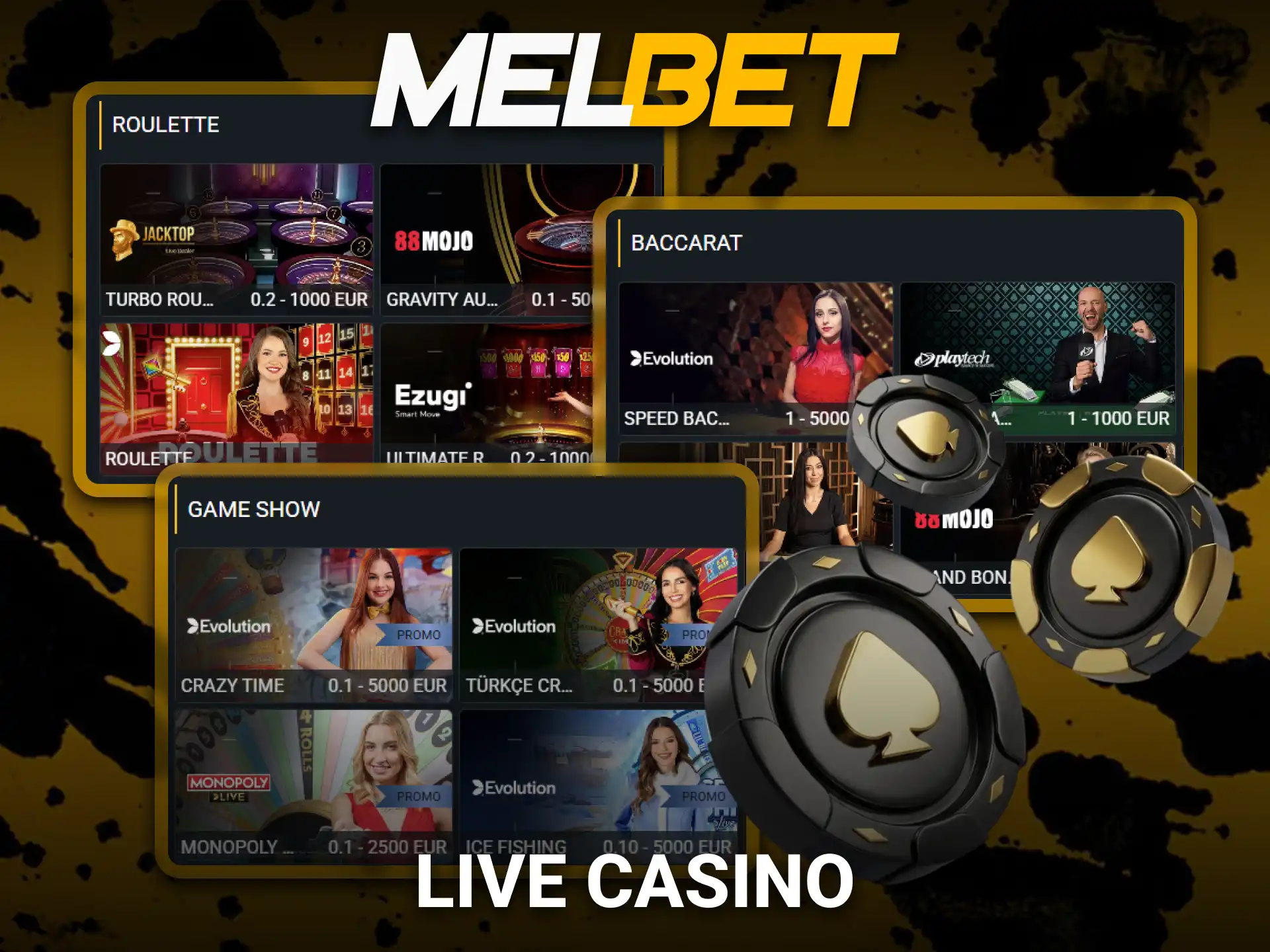 Melbet live casino delivers real-time action with professional dealers.