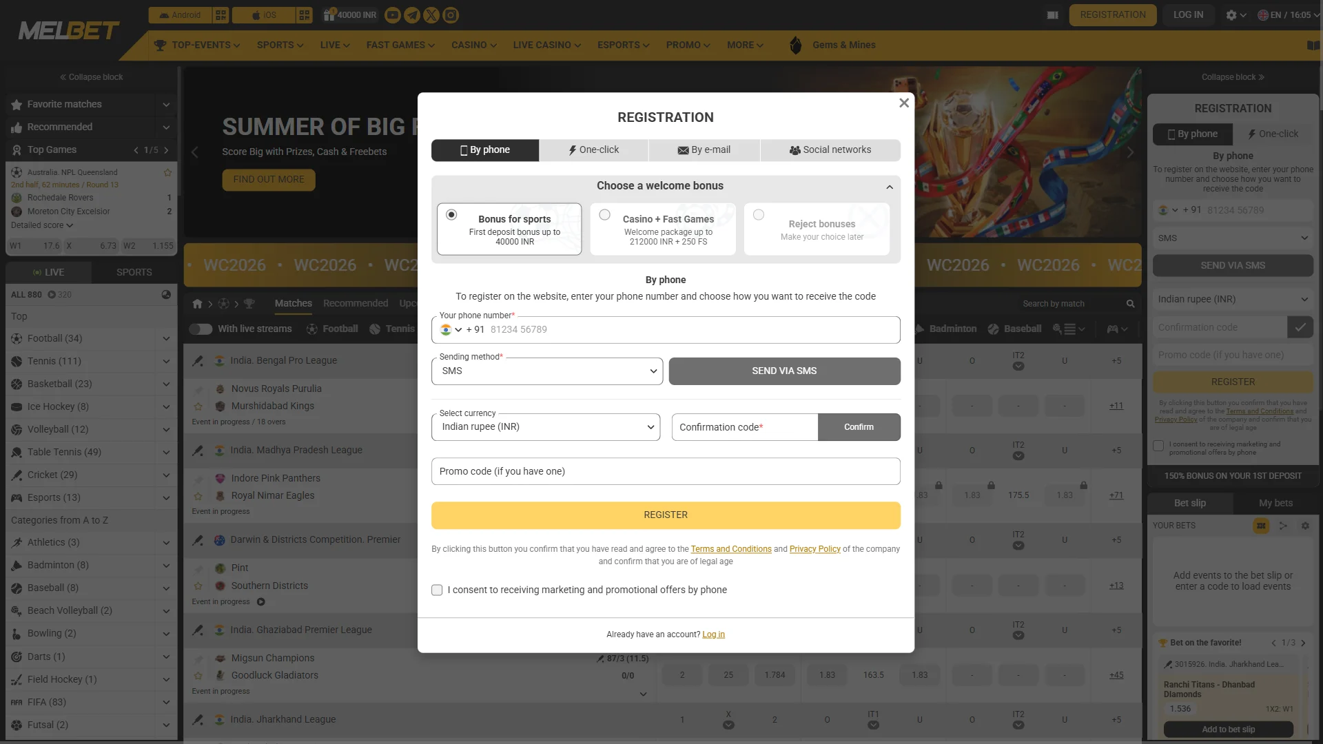 Create a Melbet account to unlock betting and casino opportunities.
